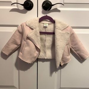 NWOT Crazy 8 pink girls zip-up jacket